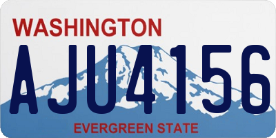 WA license plate AJU4156