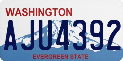 WA license plate AJU4392