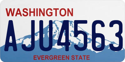 WA license plate AJU4563