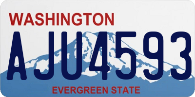 WA license plate AJU4593