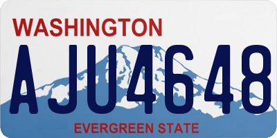 WA license plate AJU4648