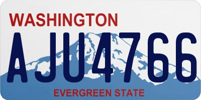 WA license plate AJU4766