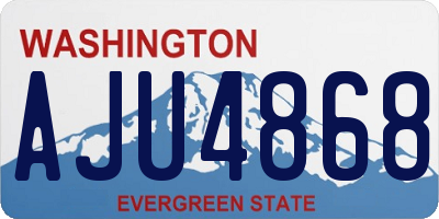 WA license plate AJU4868