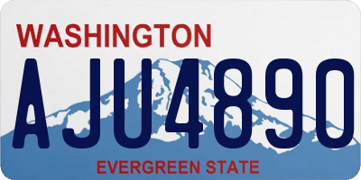 WA license plate AJU4890