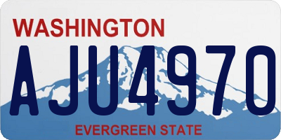 WA license plate AJU4970