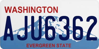 WA license plate AJU6362