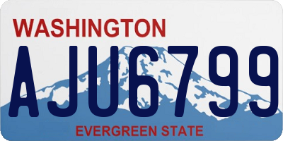 WA license plate AJU6799