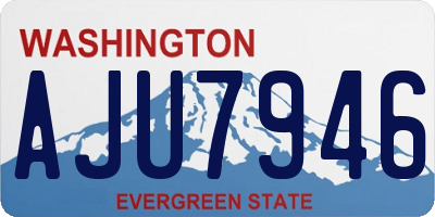 WA license plate AJU7946
