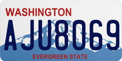 WA license plate AJU8069