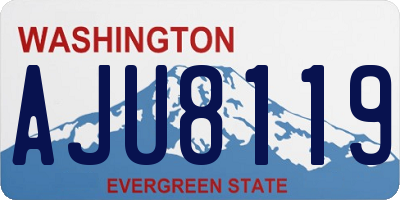 WA license plate AJU8119