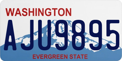 WA license plate AJU9895