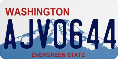 WA license plate AJV0644