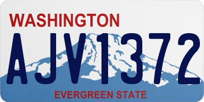 WA license plate AJV1372