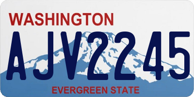 WA license plate AJV2245