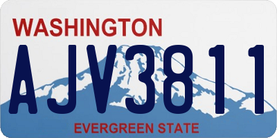 WA license plate AJV3811