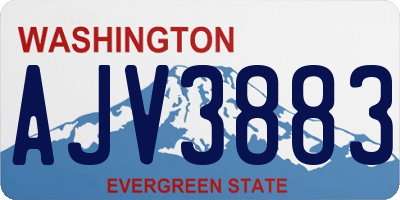 WA license plate AJV3883