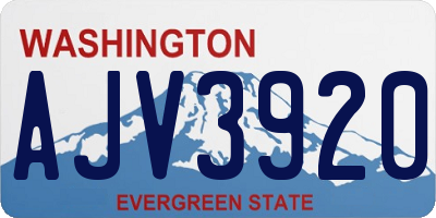 WA license plate AJV3920
