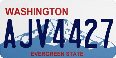 WA license plate AJV4427