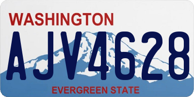 WA license plate AJV4628