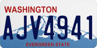 WA license plate AJV4941