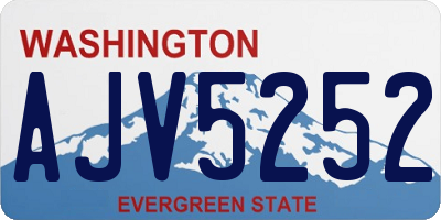 WA license plate AJV5252
