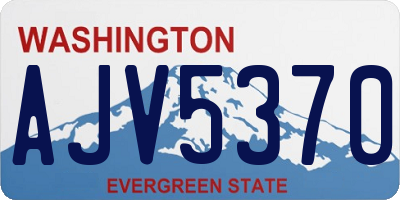 WA license plate AJV5370