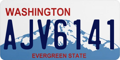 WA license plate AJV6141