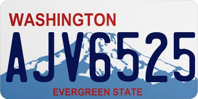 WA license plate AJV6525