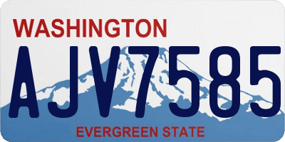 WA license plate AJV7585