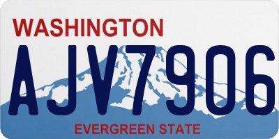 WA license plate AJV7906