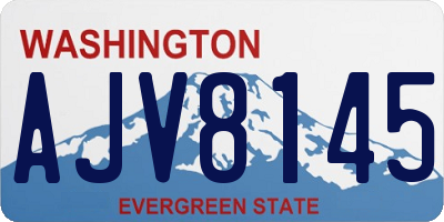 WA license plate AJV8145