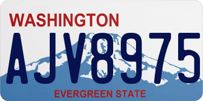 WA license plate AJV8975