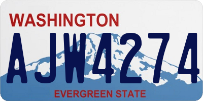 WA license plate AJW4274