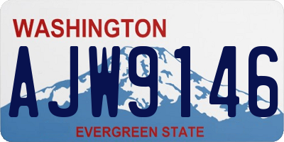 WA license plate AJW9146