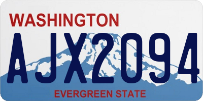WA license plate AJX2094