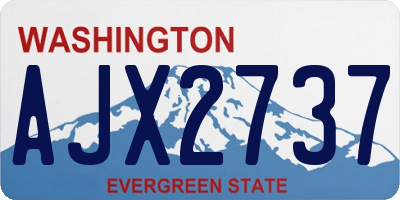 WA license plate AJX2737