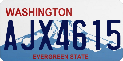 WA license plate AJX4615
