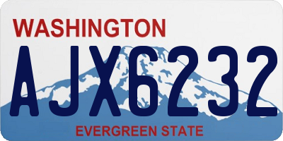 WA license plate AJX6232