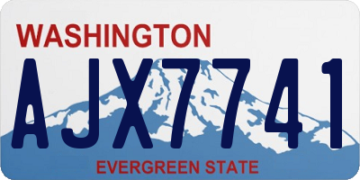 WA license plate AJX7741