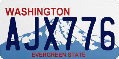 WA license plate AJX776