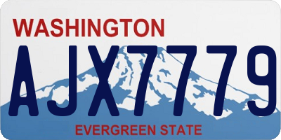 WA license plate AJX7779