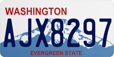 WA license plate AJX8297