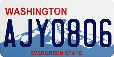 WA license plate AJY0806