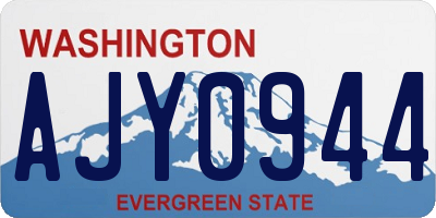 WA license plate AJY0944