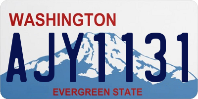 WA license plate AJY1131