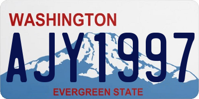 WA license plate AJY1997