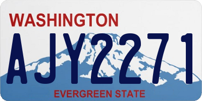 WA license plate AJY2271