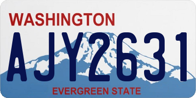 WA license plate AJY2631