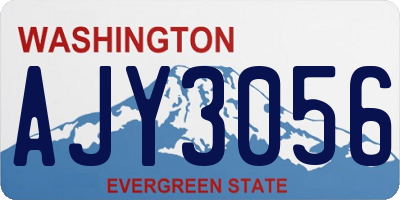 WA license plate AJY3056