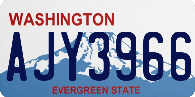 WA license plate AJY3966